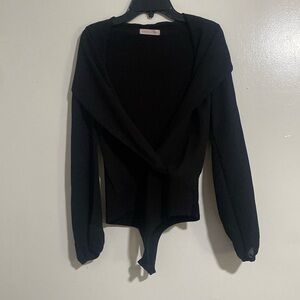 Black long sleeve bodysuit